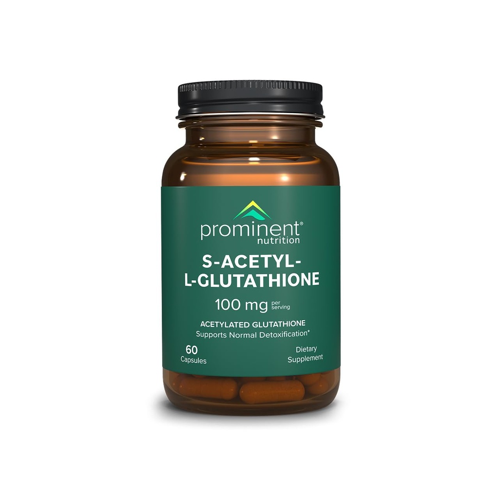 Prominent Beslenme S-Acetyl L-Glutathione Supplement - Klinik Araştırmalı Emothion Acetylated Glutathione for Normal Liver Detoxification Support & Optimal Antioksi Etkisi, Vegan - 1 Pack