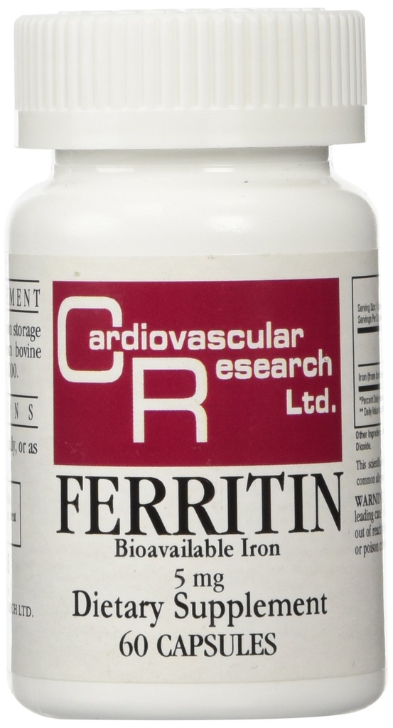 Cardiovascular Research Ferritin Maksimum Abhidrasyon Demir Supplement 1-Pack, 01-Cream,60 Capsules