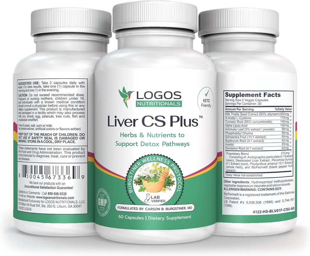 Logos Beslenme-Liver CS Plus-60 Güçlü Liver Detox Formula Veggie Caps-Increasing Glutathione and Lowering Oxidative Stress.