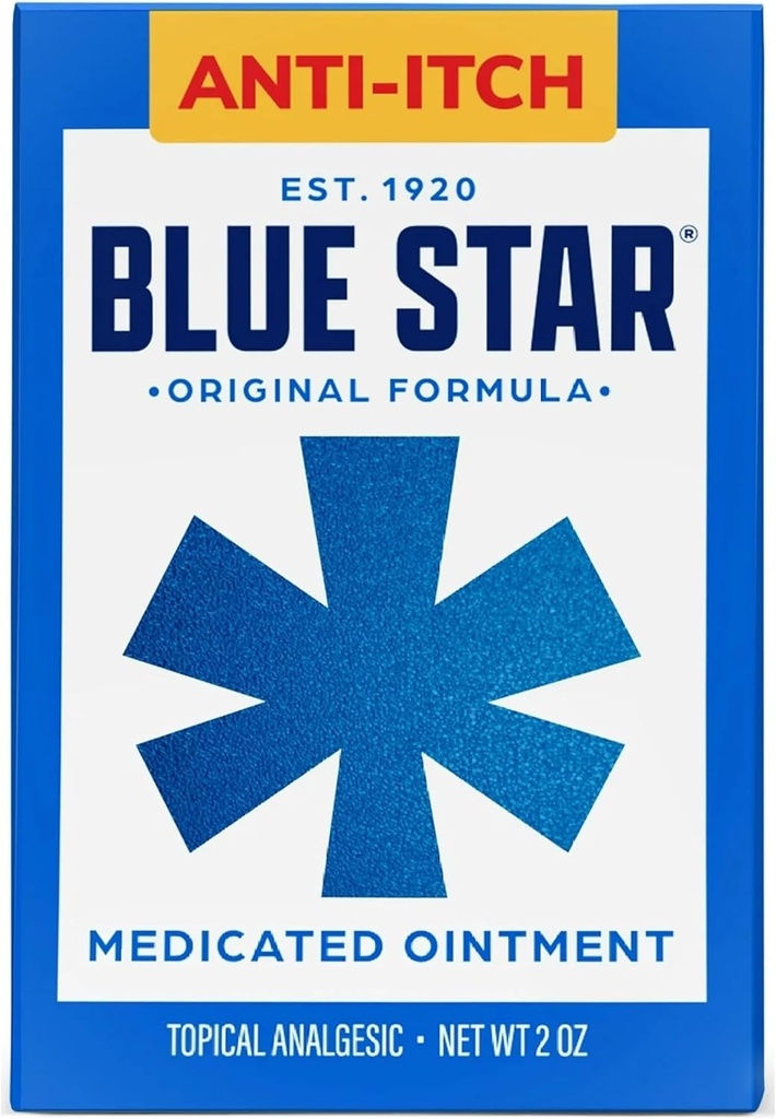 Blue Star Anti-Itch Medicated Ointment 2 oz (Packof 4) VJC#Re