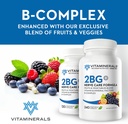 2BG+TM B Kompleksi Immune Support High Potency B Kompleks | Meyveler & Veggies Mix | 120 Veggie caps