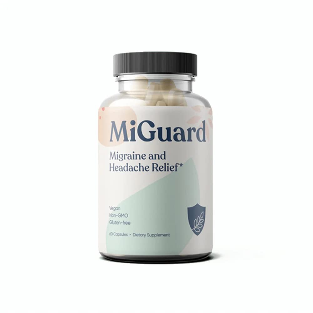 Başache ve Migraine Relief Supplements - Uyuşturucu Ücretsiz Migraine Önleme Tamamı - Migraine Headaches için Doğal Supplements - Frekans ve Severity (60 Capsules) azaltın