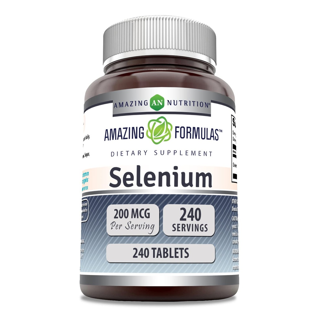 Amazing Formulas Selenium 200 Mcg | Tabletler Tamam | Non-GMO | Gluten-Free | Made in USA (1 Pack | 240 Count)