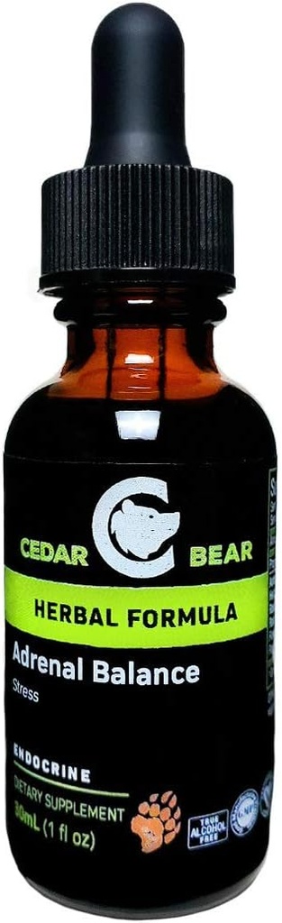 Cedar Bear Adrenal Balance - Sıvı Herbal Supplement, Fatigue Mücadele eden Adaptojenlerle, Stresi Yönetin ve Enerji 1 s oz / 30 ml