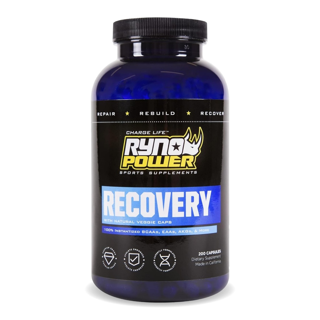 Ryno Power Recovery Post-Workout Supplement Capsules (33 hizmet)