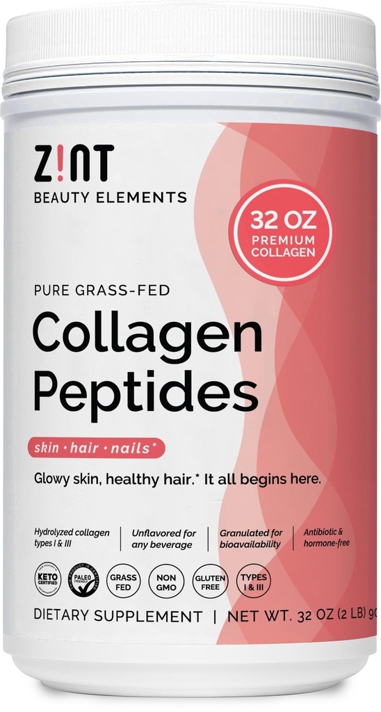Collagen, Toz XL (32 oz): Paleo & Keto Friendly Grass-Fed Hydrolyzed Collagen Protein Supplement - Unflavored, Non GMO (Package May Vary)