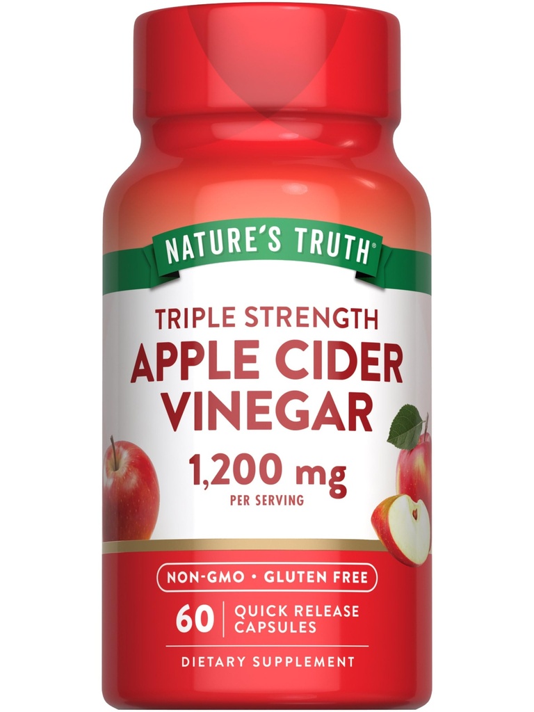 Nature's Truth Apple Cider Vinegar Capsules | 1200 mg | Hızlı Yayın Pills | Non-GMO & Gluten Free Supplement Supplement