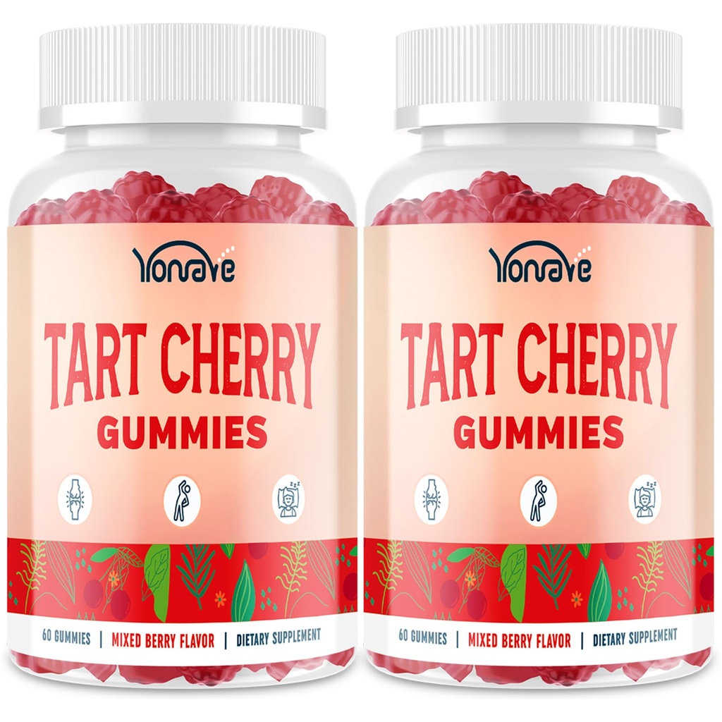 3300 mg Tart Cherry Gummies for Uric Acid Cleanse, Sleep, Gout, Joint & Kidney Support – Tart Cherry Extract with Celery Seed, Melatonin, Vitamin C – Detox & Antioksi – Karma Flavor, 120 Kont