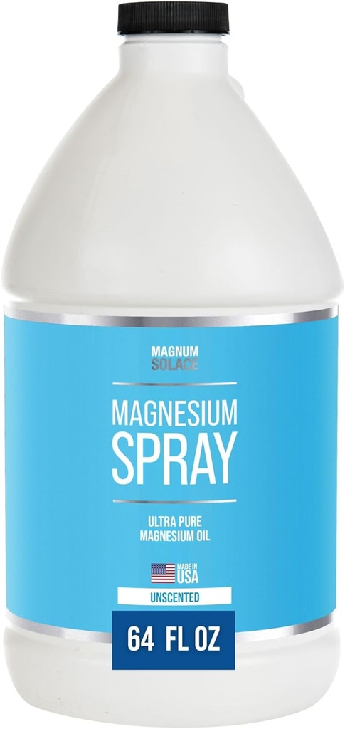 Magnesium Spray - Big 64 oz USP Grade Pure Magnesium Oil Spray - Made in USA