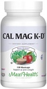 Maxi Health Men and Women 500 mg Calcium Supplement with Vitamin D3 (2000 IU), Magnesium (250 mg) and Vitamin K2 (150 mcg) - Bone, Teeth and Joint Support - 120 Capsules