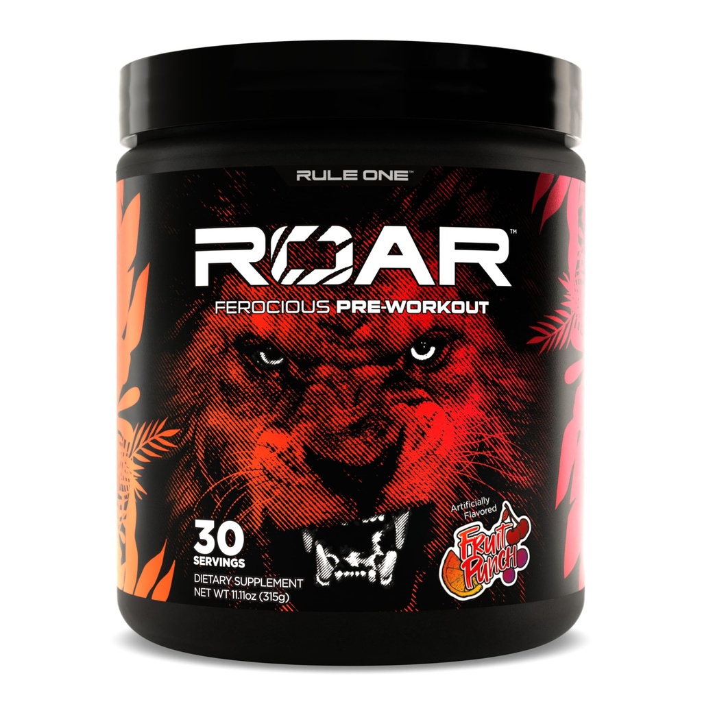Kural 1 R1 Roar - Kolekine, Beta-Alanine, Citrulline, Electrolytes & Caffeine (30 hizmet, Punch Meyve)