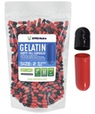 XPRS Nutra Boyutu 2 Boş Kapsüller - 1000 Kont Boş Gelatin Capsules - Pills DIY Capsule - Pure Bovine Pill Gel Caps For Do-It- Yourself Supplements (Black/Red)