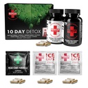 Kurtarma Detox 10 Gün Sürekli Detox Kit - 132k Capsules | Kapsamlı Full Body Cleanse with Bonus Instant ICE Caps