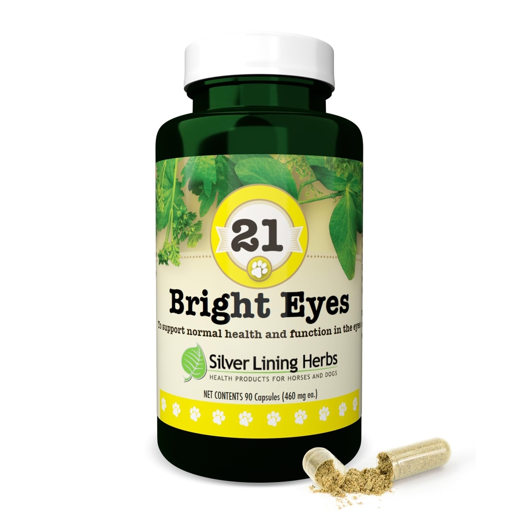 Gümüş Lining Herbs 21 Parlak Gözler - Köpek Göz Sağlığını Destek - Köpek Gözleri İçin Normal Mineral Seviyelerini koruyun - Doğal Herbs Uzun Dönem Canine Eye Health - 90 Capsules