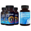 BioEmblem Triple Magnezyum Kompleksi ve BioEmblem Turmeric Curcumin ile Klinik olarak Studied TurmiPure - Ortak Destek, Sağlıklı Inflammasyon Turmeric Supplements