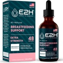 E2H Emzirme Supplement ve Lactation Support - Sıvı Lactation Supplement - Contains Fenugreek, Süt Butle, Fennel ve More - No Alkol - Vegan - 2 Fl Oz