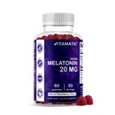 Vitamatic Melatonin 20 mg Gummies for Yetişkinler, 30 Hizmet - 60 Count - Non-Habit Form Supplement Supplement Supplement