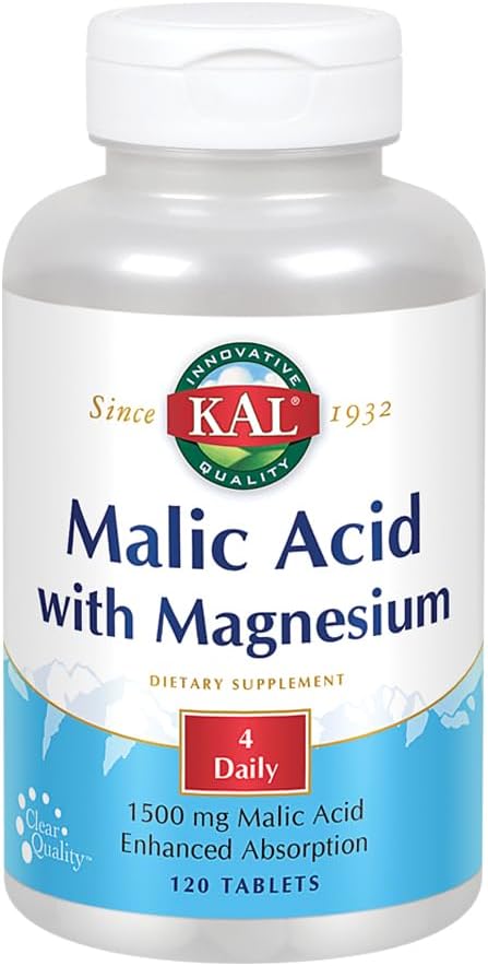 Magnezyum Tabletleri ile Kal Malic Asit, 120 Kont