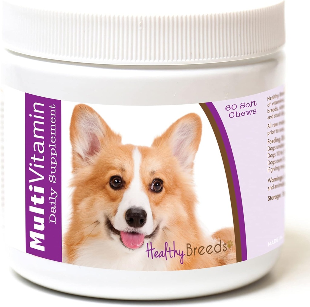 Sağlıklı Breeds Pembroke Welsh Corgi Multi-Vitamin Yumuşak Chews 60 Kont