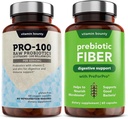 Bounty Pro-100 Probiyotiks & Prebiyotik Fiber Sche: Ultimate Gut Health Support with 13 Strains, 100 Milyar CFUs, çinko & Vitamin C, Gecikmiş Yayın Kapsülleri - 90 Capsules