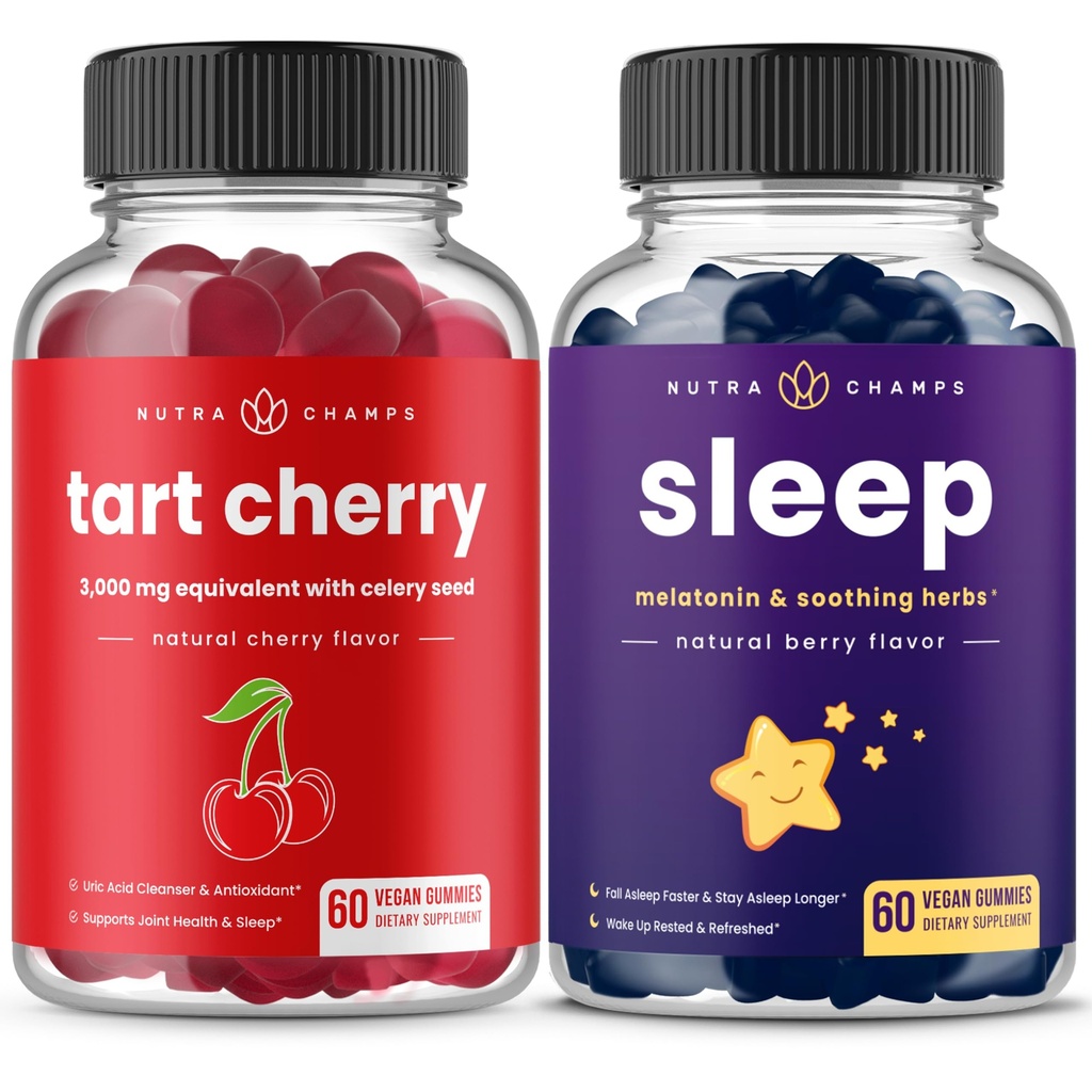 NutraChamps Tart Cherry & Sleep Gummies Sche | Tamam Kas & Sleep Support