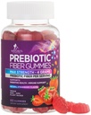 Yetişkinler için Fiber Gummies, Daily 4g Gummy Fiber Supplement, Prebiyotik Gummy Digestive Health Support - Plant Based uli Fiber Chews, Prebiyotiks Supports Regularity & Digestion Non-GMO - 60 Gummies
