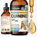 BIO KRAUTER Quinine for Leg Cramps Tincture - Cinchona Bark Ekstraksiyon - Vegan Quinine Liquid - Alkol & Sugar Free Extract 4 Fl.Oz.