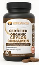 Me First Living Ceylon Cinnamon 1000 mg,% 100 sertifikalı Organik Ceylon Cinnamon, Non-GMO, True Cinnamon, Metabolism Support, Antioxy - 60 Tabletler