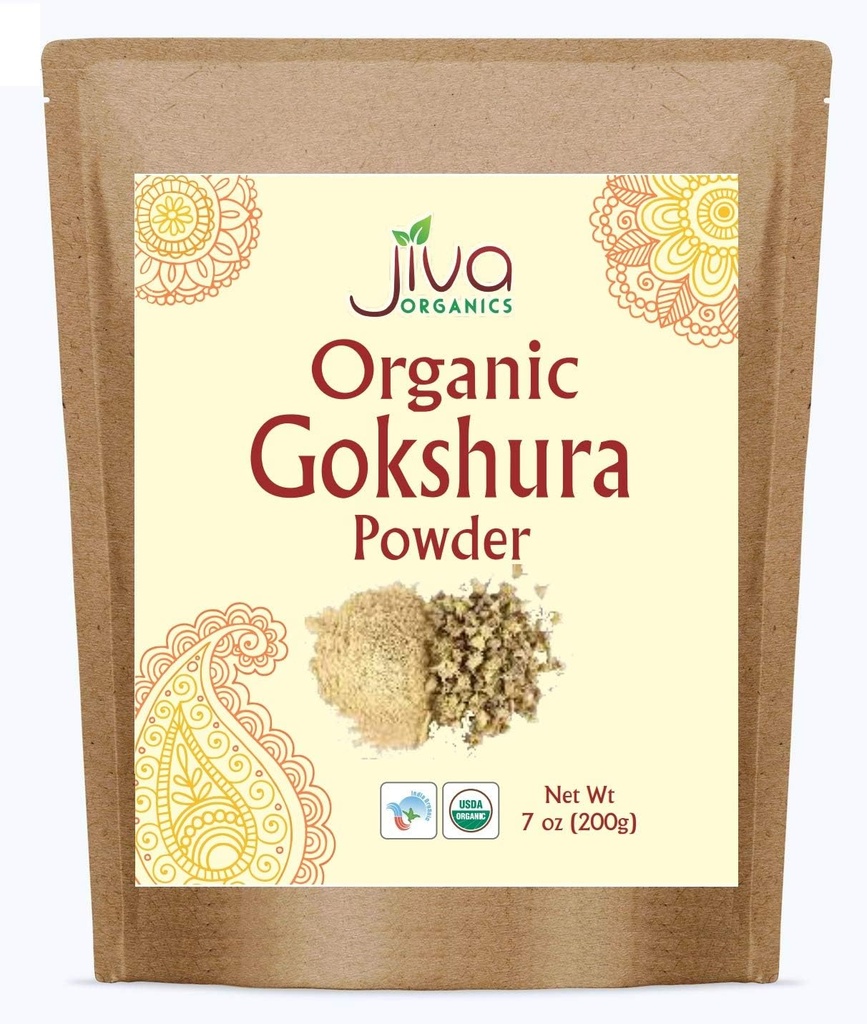 Jiva Organiks Gokshura Toz 7 Ounce Bag - Non-GMO, Pure, Full Spectrum Tribulus - Hint Kökeni