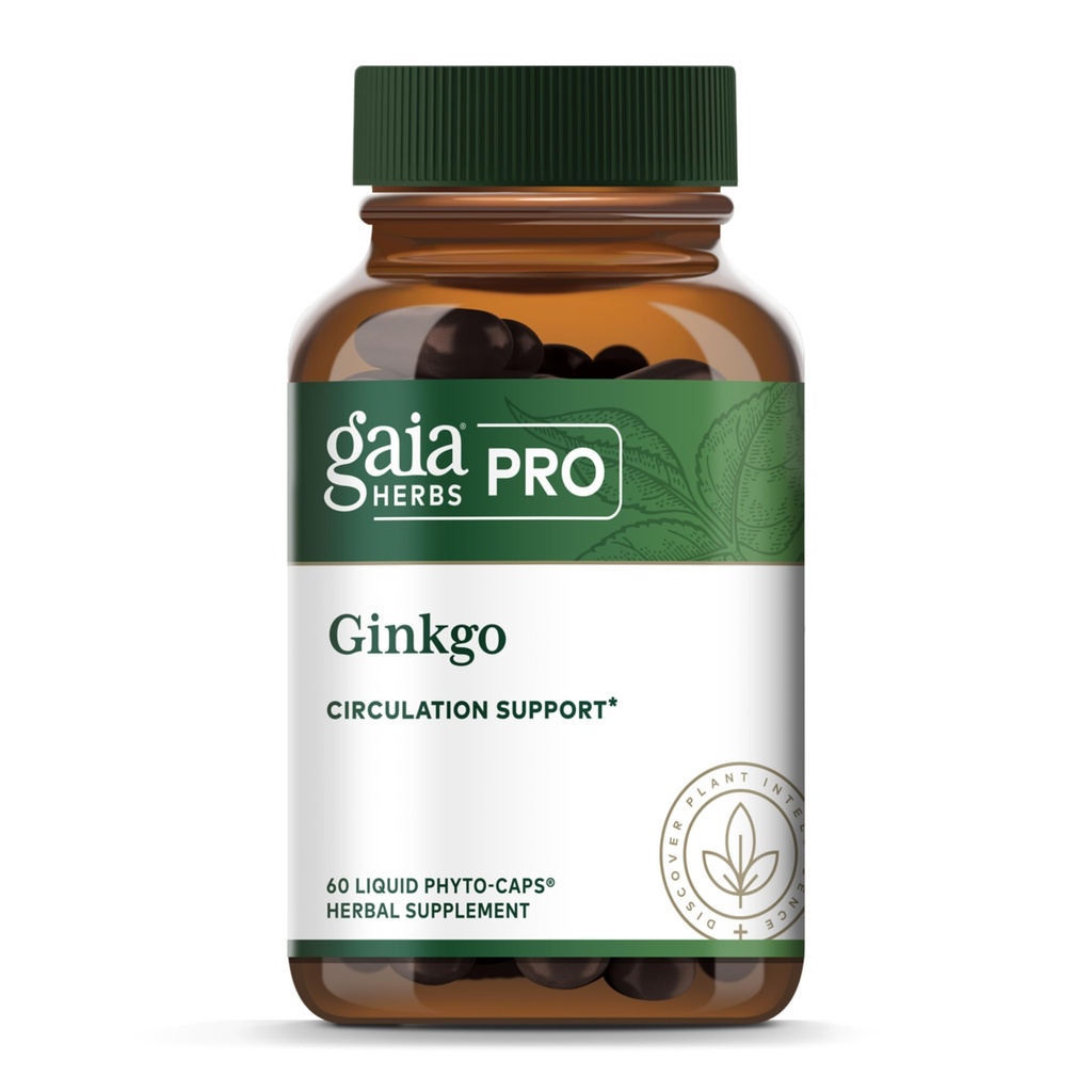 GAIA HERBS PROinkgo Ginkgo - Sağlıklı Kan Akış ve Beyin Fonksiyonlu Desteği Supplement* - Kan Circulation Support Supplement* with Ginkgo Leaf - 60 Liquid Phyto-Caps (30 hizmet)