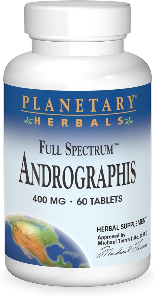 Gezegensel Herbals Full Spectrum Andrographis 400 mg - Ayurvedic Herb - 60 Tablet