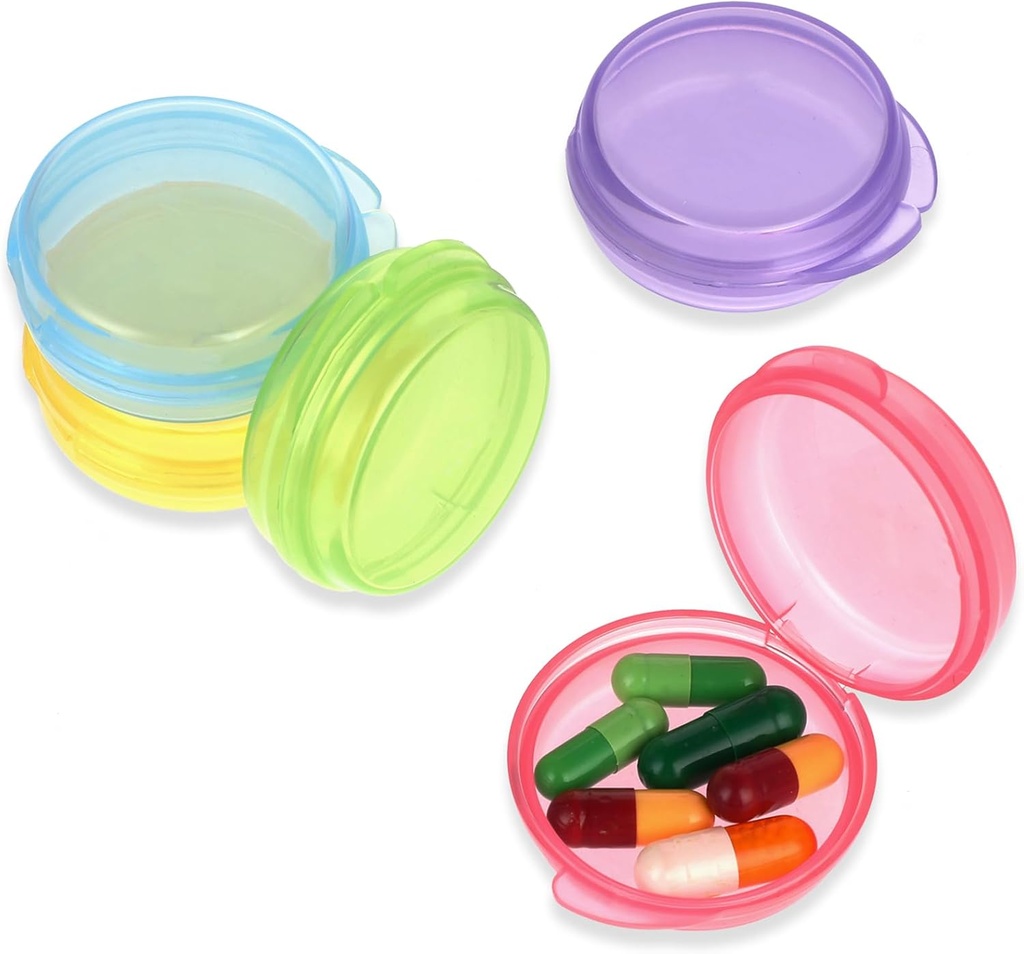 5 Packs Mini Pill Case Small Pill Organizer Box Portatif Vitamin Sahibi Seyahat Pill Konteyner Pocket Purse Pills Storage Box to Hold Medicine Cod Liver Oil