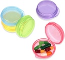 5 Packs Mini Pill Case Small Pill Organizer Box Portatif Vitamin Sahibi Seyahat Pill Konteyner Pocket Purse Pills Storage Box to Hold Medicine Cod Liver Oil