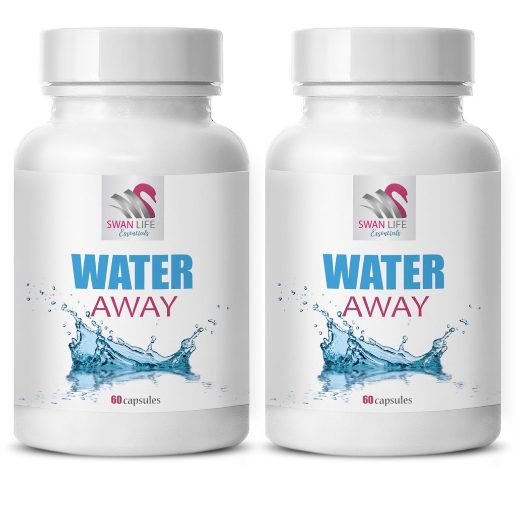 Su bakiyesi - WATER AWAY - destek, Su çözümü, Doğal diuretik karışım, Herbal su dengesi, Diuretic destek takviyesi, Doğal destek, Su dengesi 2 Bot 120 Caps