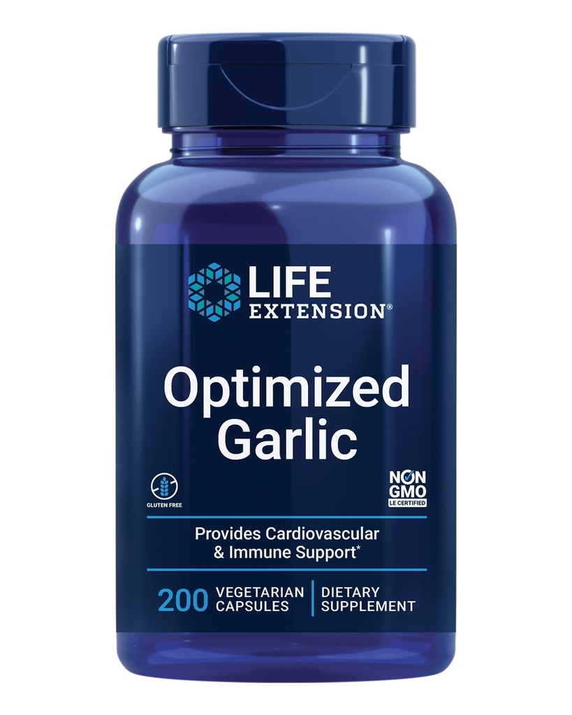 Life Extension Optimized,, Standard Capsules for Heart Health, Immune Support, Cellular detoxification and sağlıklı plakalet Function, Gluten-Free, Non-GMO, Vegetarian, 200 Capsules