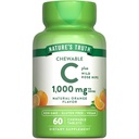 Nature's Truth Chewable Vitamin C with Rose Hips | 1000 mg | 60 Tabletler | Vegan, Non-GMO & Gluten Ücretsiz Supplement Supplement C with Rose Hips | 1000 mg | 60 Tabletler | Vegan, Non-GMO & Gluten Free Supplement Supplement