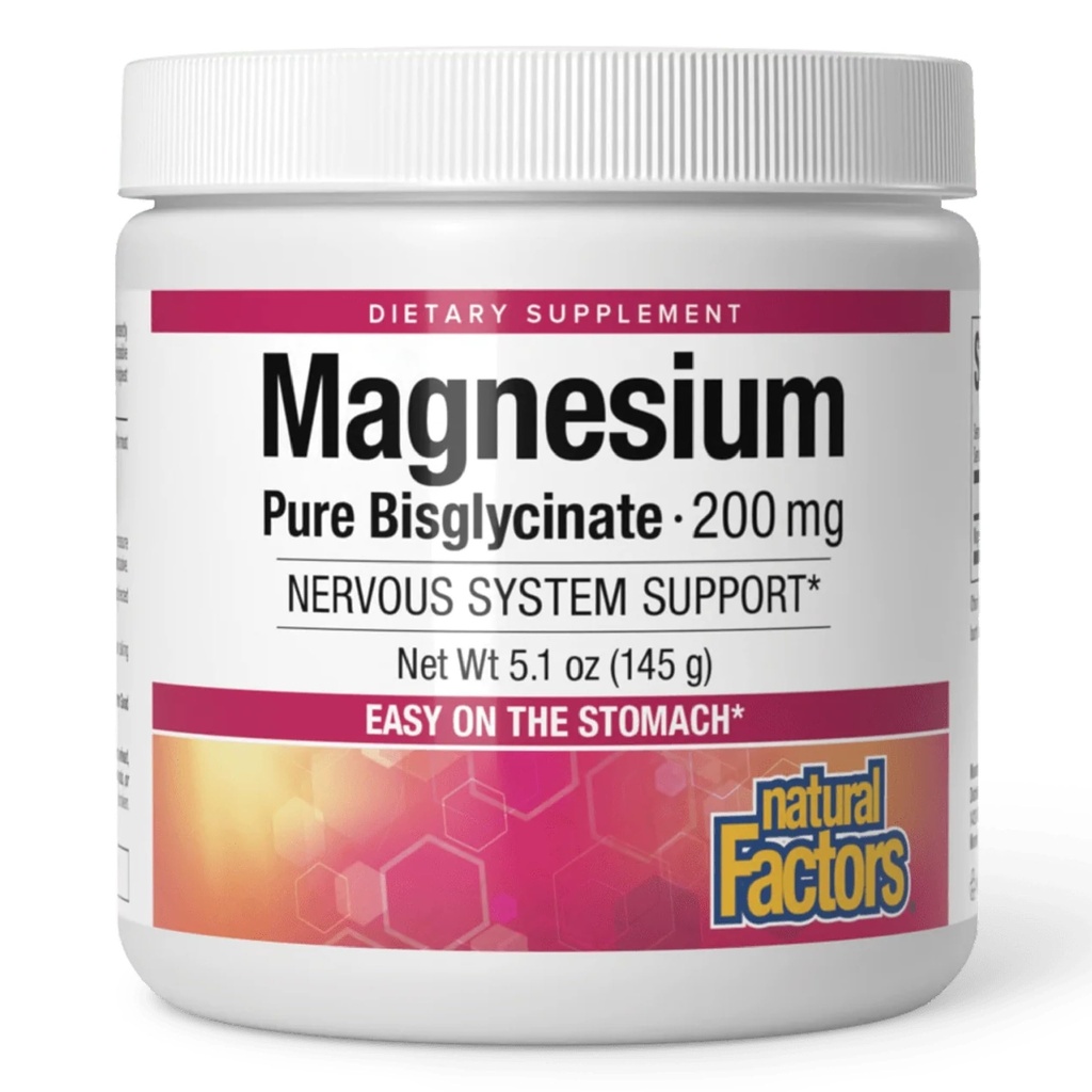 Doğal Faktörler Magnezyum Bisglycinate Toz - All-Body Health Support Supplement - Natural Magnezyum Supplement Supports Bone Strength & Health - 5.1 oz (50 hizmet)
