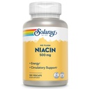 SOLARAY No Flush Niacin 500 mg, Flush-Free Vitamin B3 Niacin, Energy and Circulatory System Support, Vegan, Lab TY, 60 Günlük Para Garanti, 100 Hizmet, 100 VegCaps