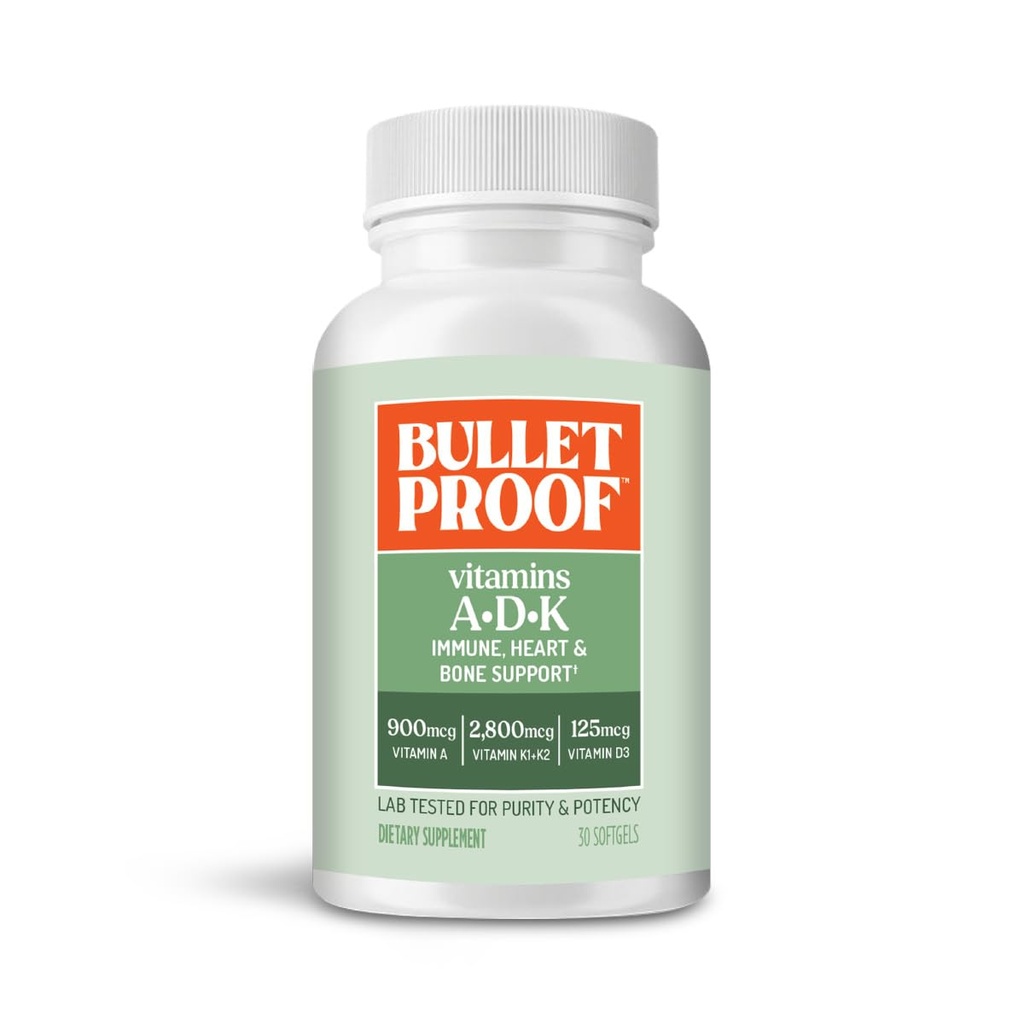 Kurşunlu Vitaminler A-D-K Softgels, 30 Kont, Kalp, Bone Health ve Immune Support