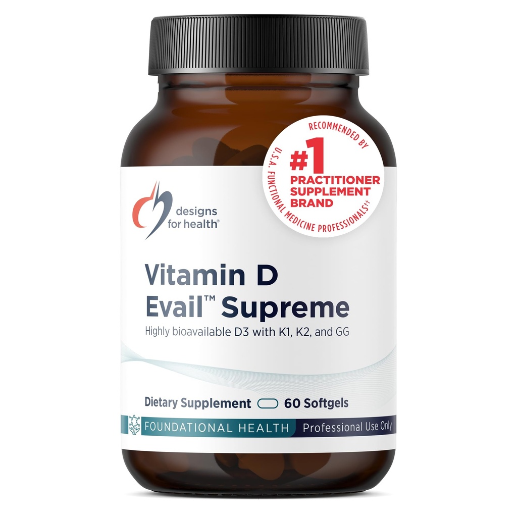 Sağlık D-Evail Yüksek için tasarımlar - 5.000 İHA K (K1, K2 MK-4) + GG - Bone, Cardiovascular + Immune Support - Geliştirilmiş Bioavailability (60 Softgels)