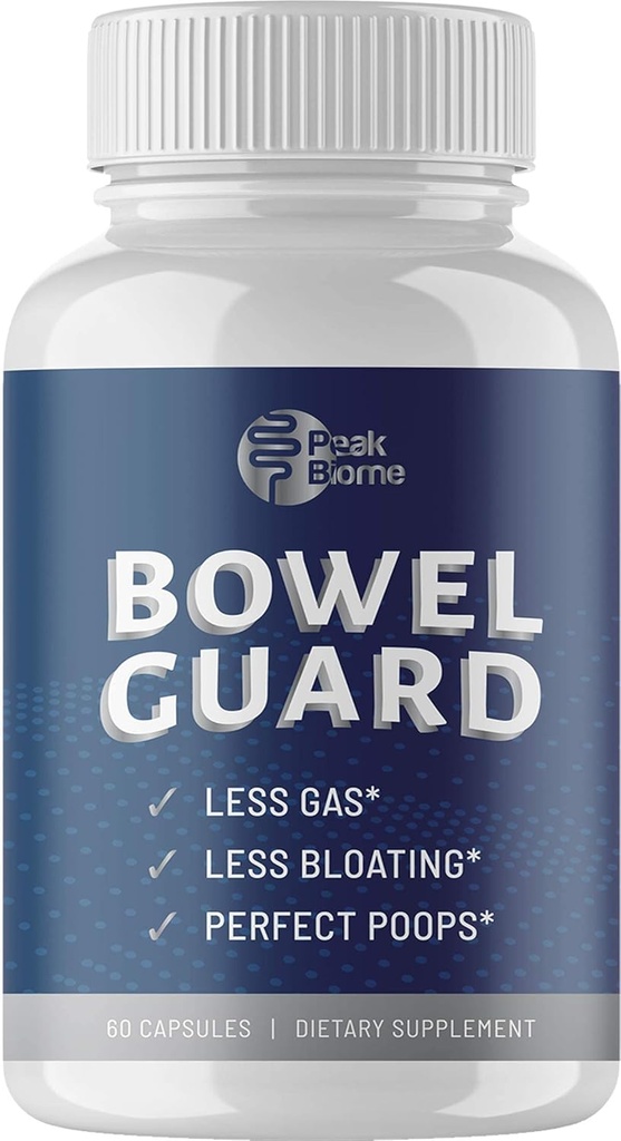 Bowel Guard - Plant-Based Active Digestive Enzyme Supplements with Probiyotiks - Probiyotik Digestion Aid - For Bloating and Gas - 30-Day Supply - Paleo - Keto - 60 Ct