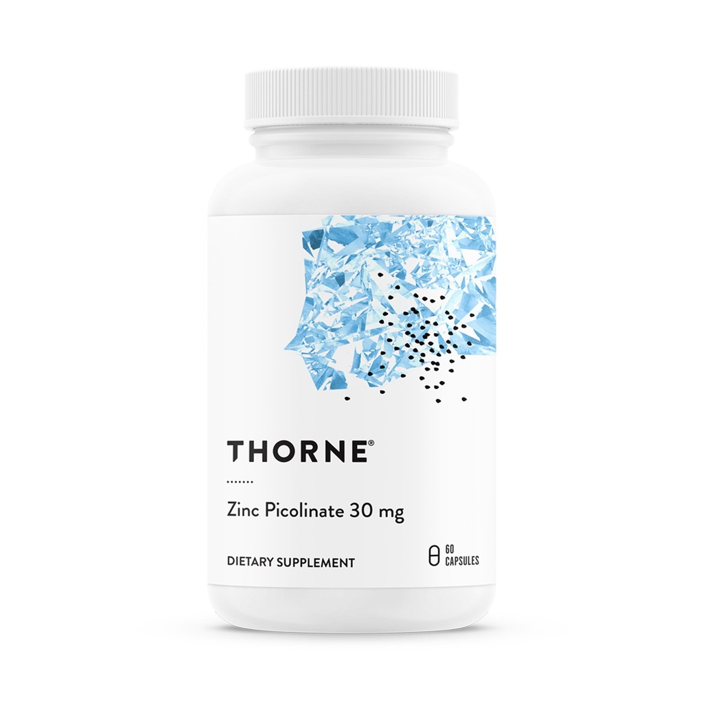 THORNE - çinko Picolinate 30 mg - Büyüme ve Immune Function için iyi-Absorbed Çinko Supplement - Sağlıklı Cilt & Gözler* - Üçüncü bölüm sertifikalı - Gluten, Süt & Soy-Free - 60 Capsules