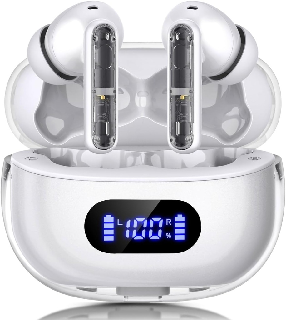 Kablosuz Earbuds P1 PRO, Kulak telefonları Clear Call Mics Ear Buds, Comfortable Fit, IPX7 Su Headset Long Battery Life, 30H Playtime for Sports Workout