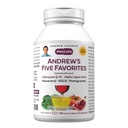 ANDREW LESSMAN Andrew's Five Favorites 120 Capsules - Her bir Coenzyme Q-10, Resveratrol, EGCG, Pomegranate ve Alfa Lipoic Asit, Güçlü Anti-Oxidant Desteği, Hiçbir Katkı