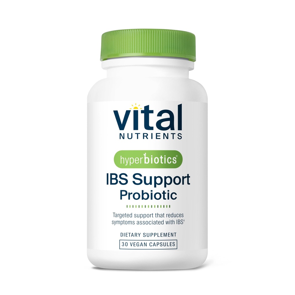 Hiperbiyotikler Vital Nutrients IBS Probiyotik | IBS'nin Belirtilerini Azaltın * | Klinik olarak Studied Vegan, Gaz, Diarrhea, & Abdominal Discomfort* | 30 Capsules