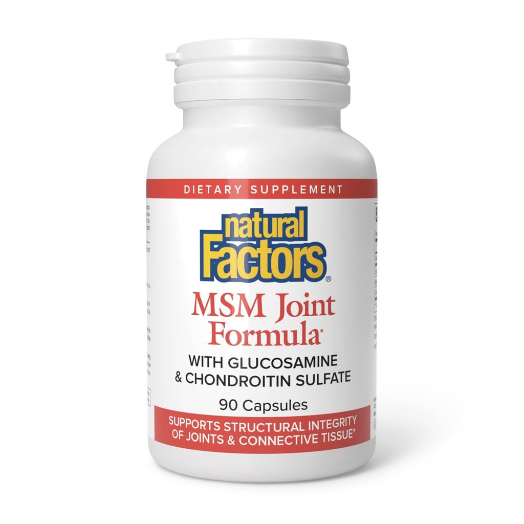 Doğal Faktörler, Ortak MSM Formula, Glucosamine ve Chondroitin Sulfate ile Sağlıklı Ortak, Kas ve Kartilage Destekler, 90 kapsül (90 hizmet vermektedir)