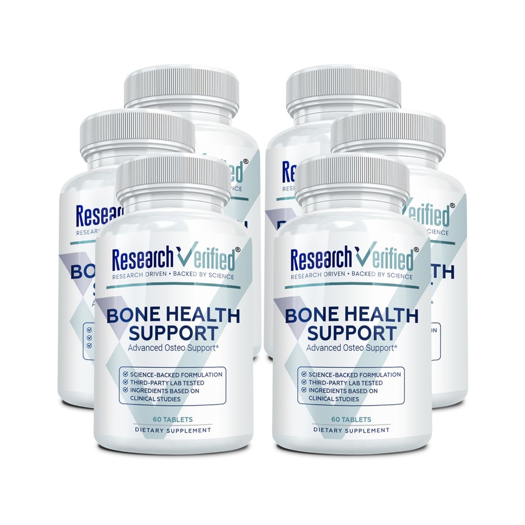Araştırma Doğrulanmış Bone Health Support - Rebuild Bone Mass - Tripleuba Kompleksi, D3, Vitamin K2, Soy Isoflavones, BioPerine - 360 Tablet - 6 Ay Supply