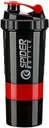 5 1 Protein Shaker Şişe - Profesyonel Serisi Protein Shakes Ve Pre Workout Gym Şişe, Toz Depolama ile,Pill Tray,Mixing Ball,Shakes Kupası (kırmızı)