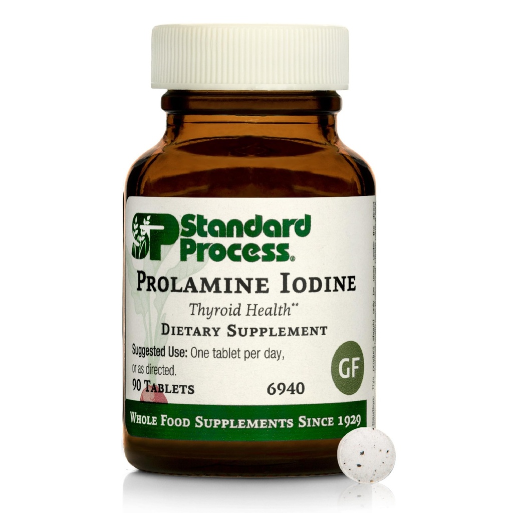 Standart Süreç Prolamine Iodine - Yourroid Health Supplement - Essential Endocrine Support with Iodine - Gluten-Free, Non-Dairy, & Non-Soy - 90 Tabletler (90 hizmet)