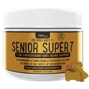 IHeartDogs Senior Super 7 Daily Dog Multivitamin - Köpekler için 7in-1 Vitamini Anti-Aging with Antioksis, Probiyotiks, Lion's Mane, Türkiye Tail, & Ashwagandha for Longevity & Cognitive Boost